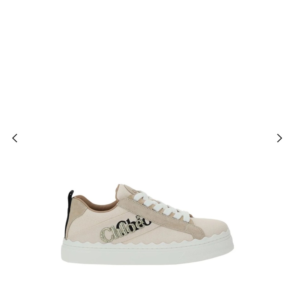 Chloe Beige and White Sneakers